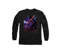Star Wars ObiWan Kenobi Kenobi Vader Painted Long Sleeve T-Shirt, Black | Size: XL Star Wars Black XL