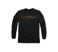 Star Wars ObiWan Kenobi Logo Long Sleeve T-Shirt, Black | Size: Small Star Wars Black S