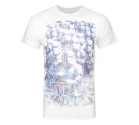 Star Wars Official Mens Distressed Storm Troopers T-Shirt / S White NS4748
