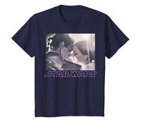 Star Wars Padme & Anakin Kiss Portrait T-Shirt, Youth, Navy Blue, Large