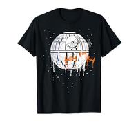 Star Wars Paint Stencil Drip Death Star Tie Fighters T-Shirt