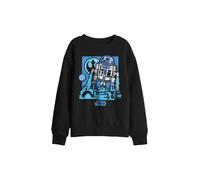 Star Wars Papercut R2D2 Kids Sweatshirt, Black | Size: 7-8 Years Star Wars Black 7-8 Years