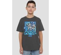 Star Wars Papercut R2D2 Unisex Kids T Shirt, Charcoal, 5-6 Years