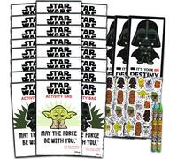 Star Wars Birthday Party Favors Set - Bundle With 24 Play Packs | Mini Coloring Books, Stickers, and More for Goodie Bags (Party Supplies)