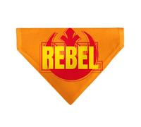 Star Wars Pet Bandana Star Wars Text and Rebel Alliance Insignia Orange Yellow Slip On Collar Bandana Only