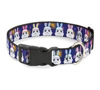 Star Wars Pet Collar, Dog Collar Plastic Buckle, Star Wars Holiday Stormtrooper Easter Bunny Ears Purple, 9.5 to 13 Inches 1.0 Inch Wide