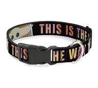 Star Wars Pet Collar, Dog Collar Plastic Buckle, Star Wars The Child Chibi Pod Pose This Is The Way, 13 to 17 Inches 1.5 Inch Wide