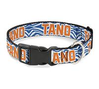 Star Wars Pet Collar, Dog Collar Plastic Buckle, Star Wars The Clone Wars Ahsoka Tano Text White Blue Orange, 8.5 to 12 Inches 0.5 Inch Wide
