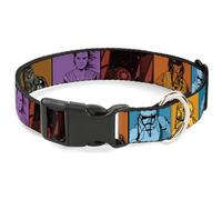 Star Wars Pet Collar, Dog Collar Plastic Buckle, Star Wars the Force Awakens Character and Icons Multi Color, 15 to 24 Inches 1.0 Inch Wide