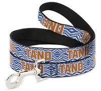Star Wars Pet Leash, Dog Leash, Star Wars The Clone Wars Ahsoka Tano Text White Blue Orange, 4 Feet Long 1.5 Inch Wide