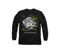Star Wars Pew Pew Xwing Long Sleeve T-Shirt, Black Black XL