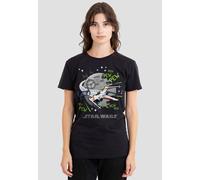 Star Wars Pew Pew Xwing T-Shirt, Black Black