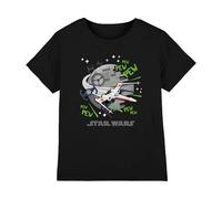Star Wars Pew Pew Xwing Unisex Kids T Shirt, Black, 7-8 Years