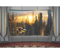 Star Wars Photo Wallpaper Coruscant View 144x100 inch | 368x254 cm kids bedroom