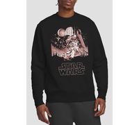 Star Wars Pink Vintage Poster Womens Sweatshirt S-2XL, Black