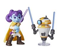 Star Wars Pop-Up Lightsaber Duel, Lys Solay & Training Droid Action Figures, 4"-Scale Star Wars Toys for Kids