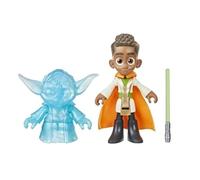 STAR WARS Pop-Up Lightsaber Training, Kai Brightstar & Yoda Action Figures, 4-Inch Scale Toys, Preschool Toys for 3 Year Old Boys & Girls