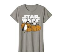 Star Wars PORG Pumpkin Patch Halloween Graphic Tee T-Shirt, Women, Slate Grey, X-Large