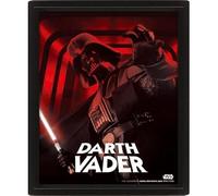 Star Wars Poster in 3D (Darth Vader Design) Lenticular Poster in Poster Frame, 25cm x 20cm x 1.3cm in Box Frame, Gifts for Men, Women, Boys and Girls - Official Merchandise