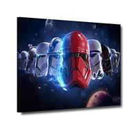 Star Wars Poster - Storm Trooper Wall Art Poster Framed & Stretched Artwork Star Fans Painting Decoration for Interior Wall Decor Ready to Hang in Living Room Bedroom (SW-1, 12 X 18 Inches)