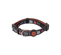 Star Wars Premium Dog Collar - Black and Red - Size M-L - Quick Click Closure - Made of Polyester - Design with 3D Details - Original Product Designed in Spain