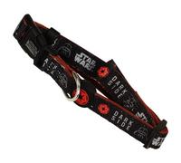 Star Wars Premium Dog Collar - Black and Red - Size M-L - Quick Click Closure - Made of Polyester - Design with 3D Details - Original Product Designed in Spain