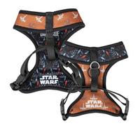 Star Wars Premium Harness for Dogs - Size S/M - Black and Orange - Anti-Pull and Adjustable Training Harness - 100% Polyester - Original Product Designed in Spain