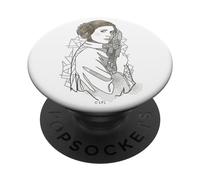 Star Wars Princess Leia Geometric Line Drawing PopSockets Swappable PopGrip