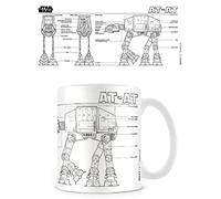 Star Wars Pyramid International "(at at Sketch) "Official Boxed Ceramic Coffee/Tea Mug, 11 oz, Multi-Colour, 315 ml