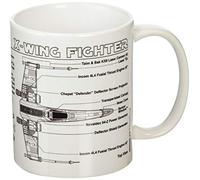 Star Wars Ceramic Coffee/Tea Mug - X-Wing Fighter Sketch - Official Boxed, 11 oz/315 ml