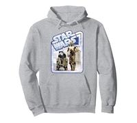 Star Wars R2-D2 & C-3PO Walking Rounded Frame Poster Pullover Hoodie