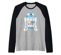 Star Wars R2-D2 May The 4th Be with You 2026 Star Wars Day Raglan Baseball Tee