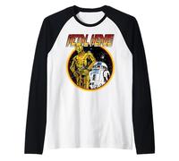 Star Wars R2D2 C3PO Metal Heads Raglan Baseball Tee
