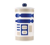 STAR WARS R2D2 Dog Treat Jar | 10 x 5 Ceramic Dog Treat Jar with Silicone Lid | Dishwasher Safe Dog Food Storage Cylinder Treat Jar | Dog Treat Jar, (FF16638)