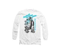 Star Wars R2D2 Graff Long Sleeve T-Shirt, White | Size: Small Star Wars White S