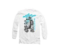 Star Wars R2D2 Graff Long Sleeve T-Shirt, White | Size: Small Star Wars White S