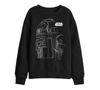 Star Wars R2D2 Outline Kids Sweatshirt, Black, 5-6