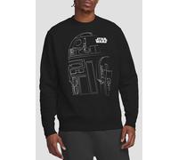 Star Wars R2D2 Outline Sweatshirt In Black Black