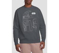 Star Wars R2D2 Outline Sweatshirt In Grey Grey