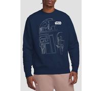 Star Wars R2D2 Outline Sweatshirt in Navy | Size: Medium Star Wars Navy M