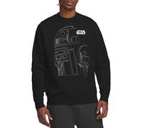 Star Wars R2D2 Outline Unisex Sweatshirt S-2XL, Black