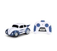 Jada Toys Star Wars RC Car Volkswagen Beetle R2-D2 (approx. 14 cm) - Remote Control Toy Car in R2-D2 Look, 1 Channel, 2.4 GHz, 1:32, for Fans and Children from 3 Years, Includes Remote Control