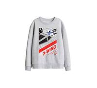 Star Wars R2D2 Xwing Droid Kids Sweatshirt, Athletic Heather in Light Grey | Size: 5-6 Years Star Wars Light Grey 5-6 Years