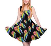 Star Wars Rainbow Millennium Falcon Dress Women Sleeveless Mini Dresss Summer Beach Work Party Dresses L
