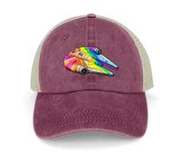 Star Wars Rainbow Millennium Falcon Unisex Denim Baseball Cap Adjustable Trucker Hat Causal Fahion Dad Hats