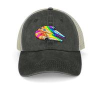Star Wars Rainbow Millennium Falcon Unisex Denim Baseball Cap Adjustable Trucker Hat Causal Fahion Dad Hats