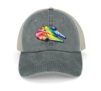 Star Wars Rainbow Millennium Falcon Unisex Denim Baseball Cap Adjustable Trucker Hat Causal Fahion Dad Hats