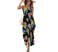 Star Wars Rainbow Millennium Falcon Women Dresses Print Maxi Dress Casual Long Beach Sundress