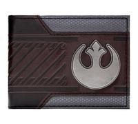 Star Wars Rebel Alliance Silver Starbird Badge Brown ID and Card Bi-Fold Wallet