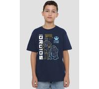 Star Wars Rebel Droids Kids T-Shirt Navy Star Wars Navy 12-13 Years